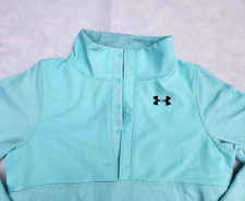 UNDER ARMOUR LOOSE FIT GIRLS GREEN SNAP UP SWEATSHIRT SIZE YOUTH XL COLD GEAR
