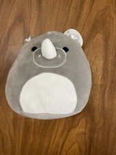  Squishmallows 8" Irving the Grey Rhinoceros NWT Plush Animal