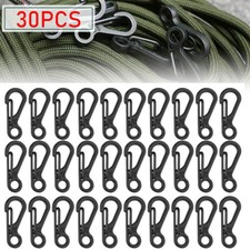 30x Mini Heavy Carabiner Snap Hook Clip Key Chain Aluminum Outdoor Camping BlaCK