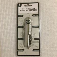  8-IN-1 MULTI USE KNIFE EDC HIKING SPORTS CAMPING BOY SCOUTS TOOL BENCH POCKET