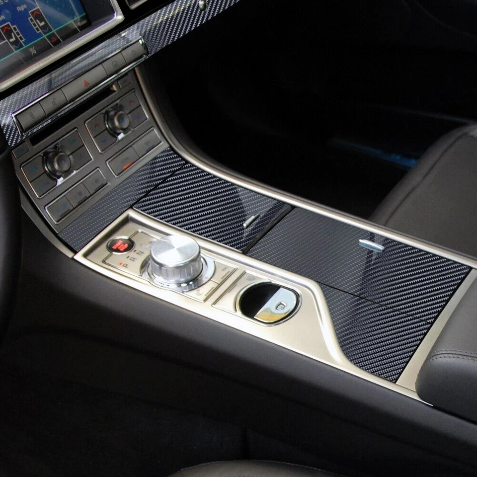 For Jaguar XF X250 2008-2015 5D Carbon Fiber Pattern Interior DIY Trim Decals Foto 3 de 4