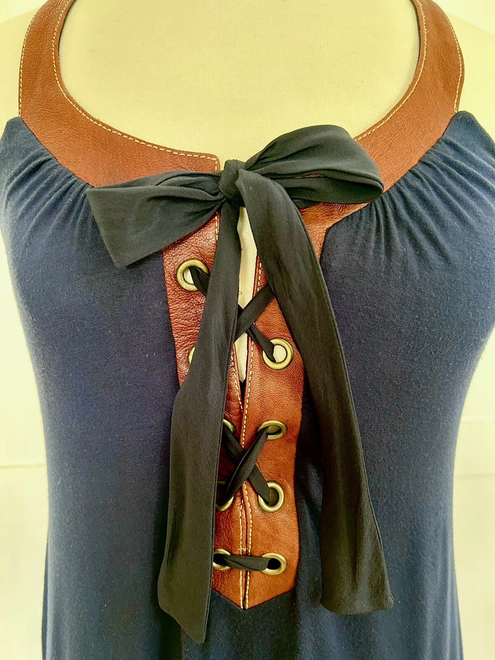 Vestido Akiko azul marinho jersey aparado XS - Imagem 2 de 4