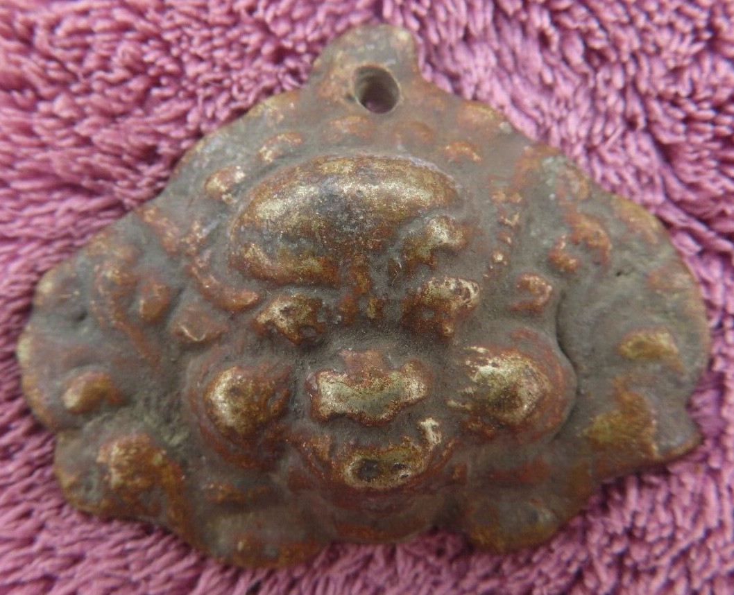 Antique Tantrik Tibetan Buddhist Bronze Chepu Thokcha Pendent , Nepal