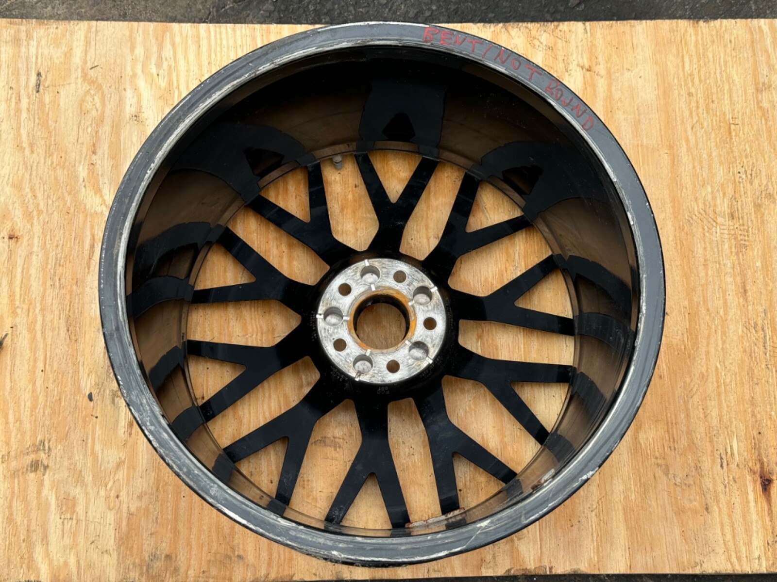 17-23 AUDI R8 V10 20 INCH 20 X 11 ORIGINAL REAR WHEEL RIM GLOSS BLACK *Not Round