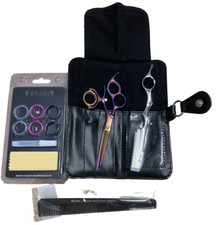 Washi Gold Rainbow 720 Double Swivel 5.75" Beauty Shears Scissors- Refurbished