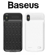 Baseus 3500mAh Battery Power Case Battery Cover for iPhone X & XS White - Black
