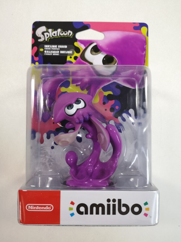 AMIIBO SPLATOON CALAMAR INKLING VIOLET NEON EURO NEW