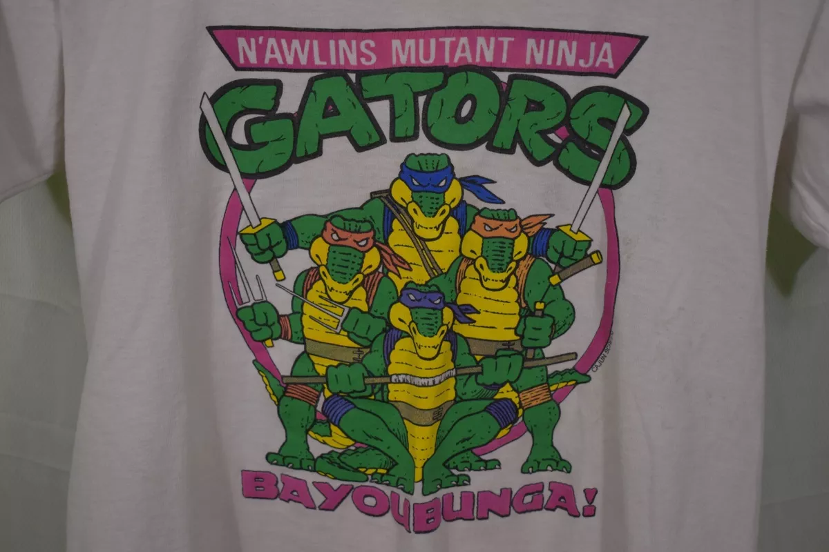 Vintage Jerzees Boys L TMNT Parody T-90's N'awlins Mutant