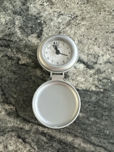 Samsonite Folding Travel Alarm Clock Battery Operated Flip Camping 