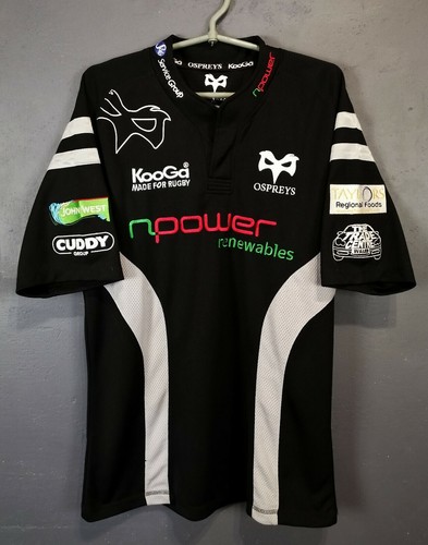 RARA CAMISETA LOCAL KOOGA VINTAGE RUGBY UNION OSPREYS 2007/2008 TALLA M MEDIANA