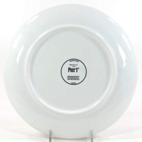 NEW Pier 1 Imports HENRY BUNNY 8.5" Salad Plate Set 4Pc Rabbit Blue Plaid Easter - Picture 9 of 14