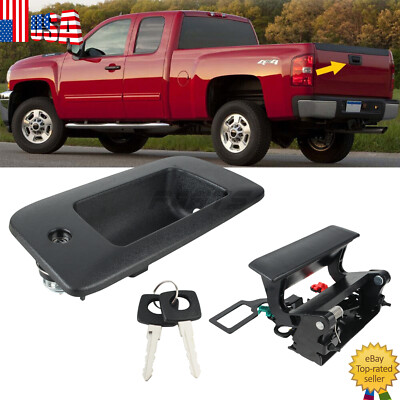 Tailgate Handle Lock Bezel Kit For 07-14 Chevy Silverado / GMC Sierra – Includes 2 Keys (Replaces 22755305)
