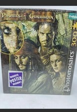 Pirates of the Caribbean Photomosaic Disney Jigsaw Puzzle 300pc w/ Bonus Poster