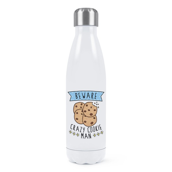 Beware VerrüCkte Cookie Mann Doppelwand Wasserflasche Lustig Essen Kekse Schoko-image