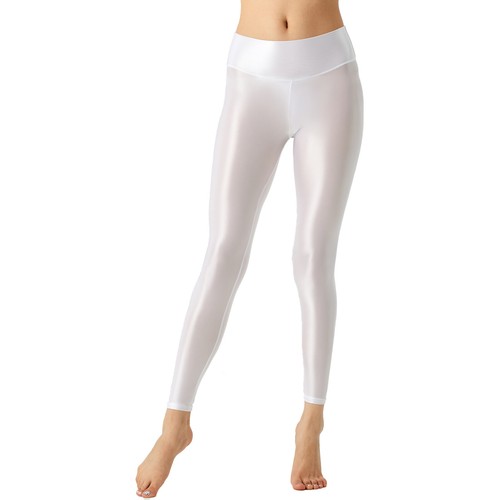 Freebily Womens Glossy Shiny Stretch Pants Solid Slim Footless Workout AU - Picture 16 of 107