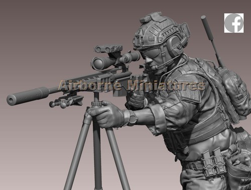 Ranger Sniper , 1:24 scale UNASSEMBLED 3d printed resin figure - Picture 2 of 5