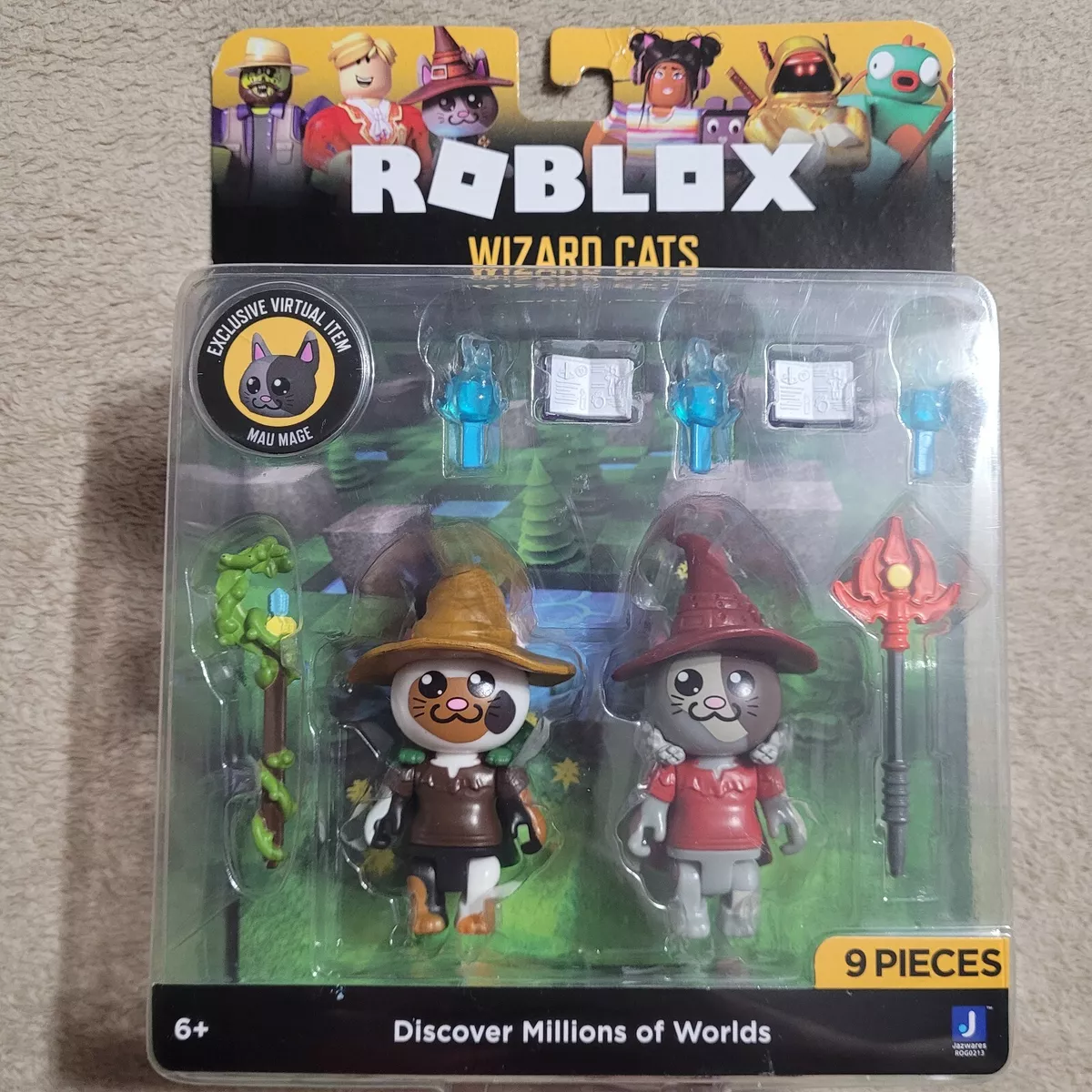  Roblox Celebrity Collection - Wizard Cats Game Pack [Includes  Exclusive Virtual Item] : Toys & Games