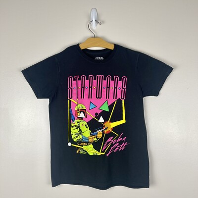 Kids Star Wars Boba Fett Mandalorian Disney T Shirt Size S Embroidered  Print