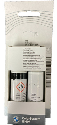 Original BMW Lackstift Set Schwarz Code 668 12ml inkl. Klarlack 12ml