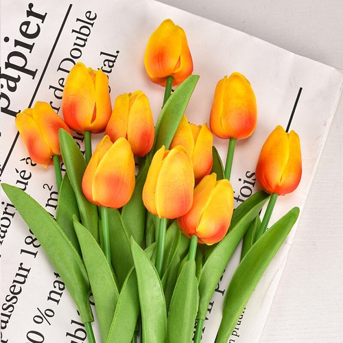 Artificial Tulip Fake Flower Silk Bouquet Real Touch Room Home Wedding Decor AU - Picture 17 of 36