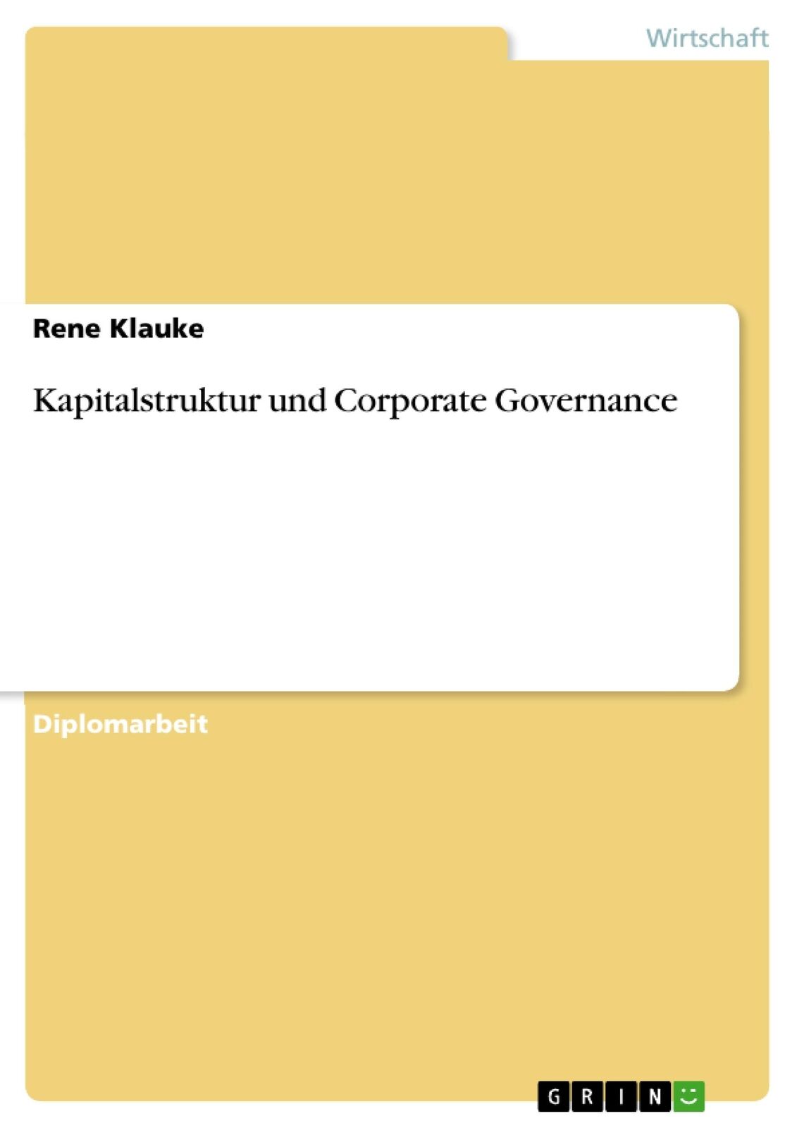 Thumbnail - Kapitalstruktur Und Corporate Governance | Buch | 9783640719815