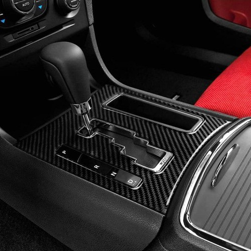 For 2011-14 Dodge Charger Chrysler 300 Carbon Fiber Gear Shift Pannel Cover Trim - Picture 5 of 8