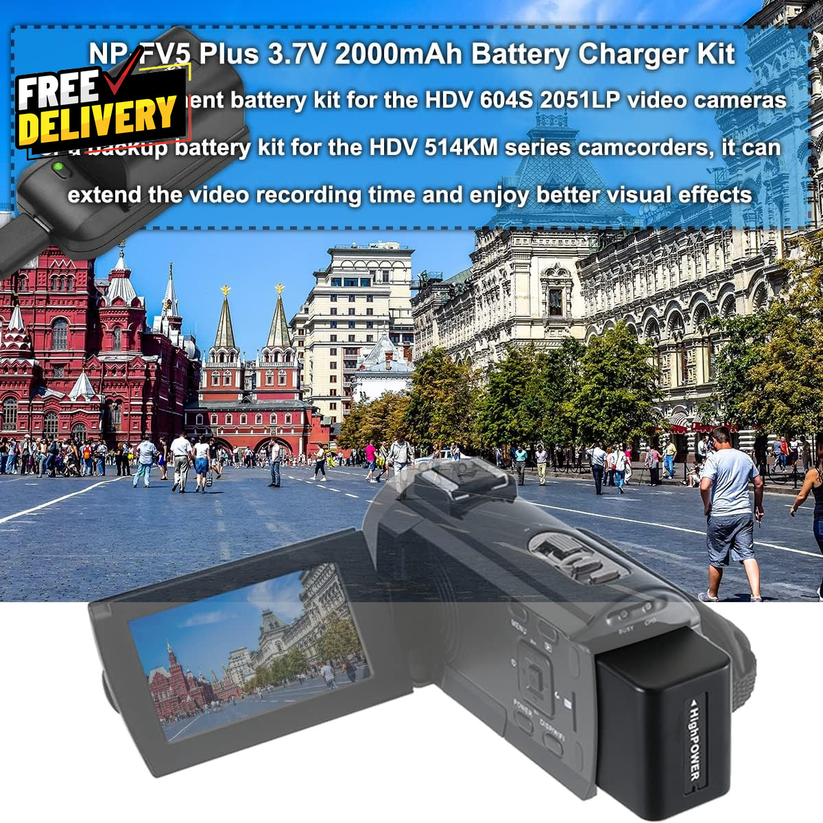 NP-FV5 plus Battery Charger Digital Video Camera Camcorder Travel Charger.....
