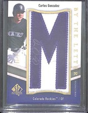 2009 Upper Deck SP Authentic By the Letter Autograph #BTL-CG Carlos Gonzalez 
