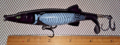 #K LOON! 1PC 5.12in 1/2oz Crocodile Shape LOON  Plopper Spinning Tail!