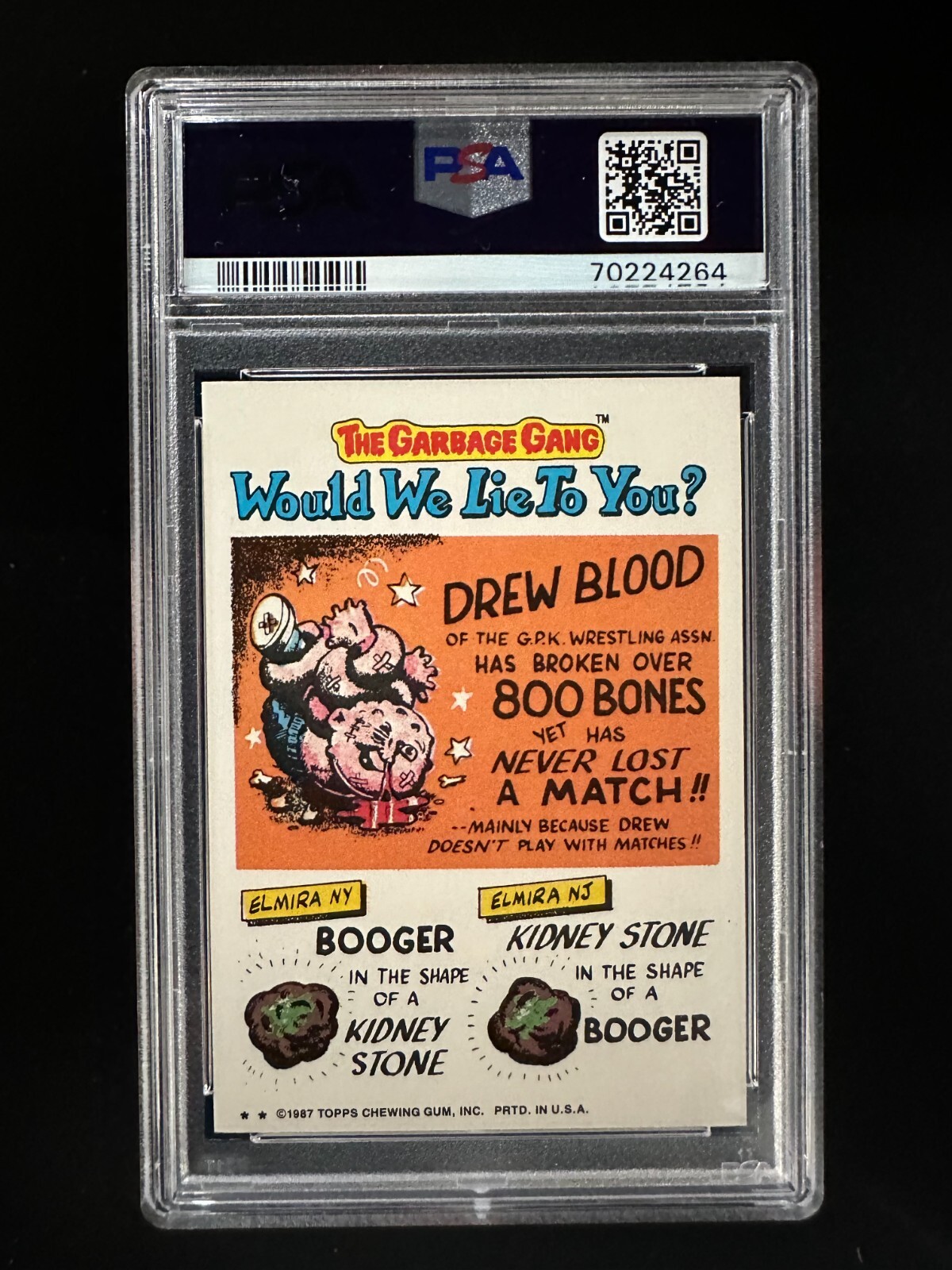 1987 Garbage Pail Kids #377a - Closet Clyde - PSA 9 view 2