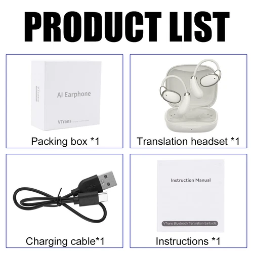 150 Language Translator Earbuds Wireless Bluetooth 5.4 Two Way Translator Device - Picture 17 of 22