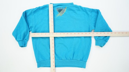 Rare Vintage NIKE Spell Out Graphic Crewneck Sweatshirt 90s Teal Youth Large L - Picture 11 of 14