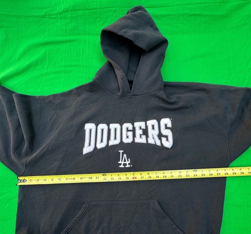 VTG RARE Russell MLB Los Angeles Dodgers Men's Black Pull Over Hoodie Sz XXL. - Picture 7 of 11