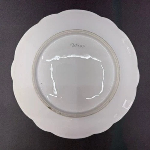 Antique Everett Studio Bavaria Signed Hand Painted Porcelain Plate Columbine - Image 4 of 4