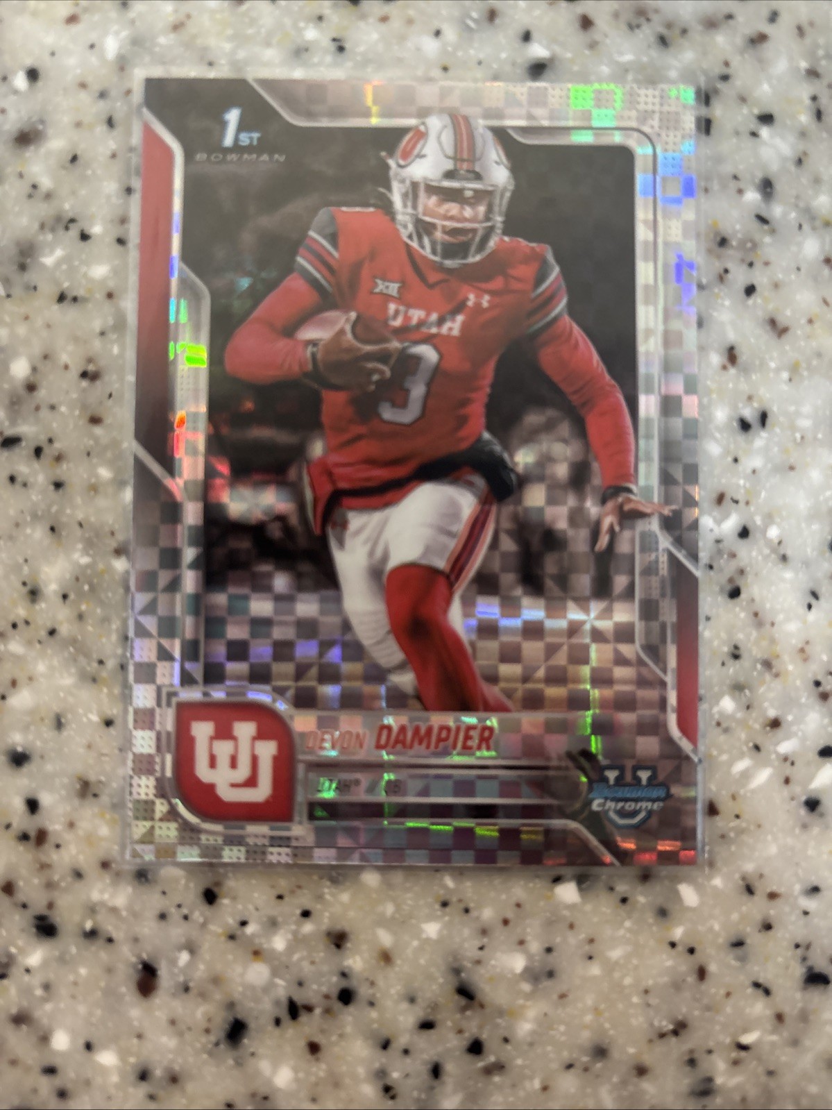 2025 Bowman Chrome U - Devon Dampier #3 X-fractor - Utah Utes