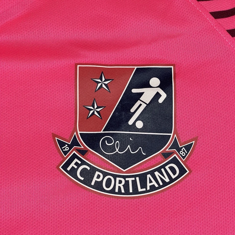 Camiseta FC Portland Mujer Rosa Mediana Nike #77 Portero Juego Usado Parche ECNL Foto 2 de 4