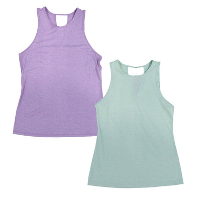 Ideology Women's Tank Top Heathered Keyhole-Back Athletic Top Solid Multi New
