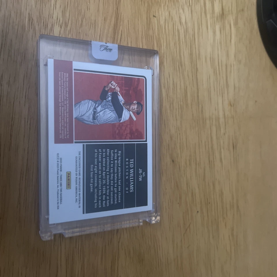 Muestras jumbo Ted Williams 2023 Panini tres y dos negras #JSTW #10/10 Foto 2 de 2