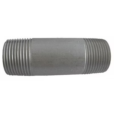 1'' Mnpt X 2'' Tbe Stainless Steel Pipe Nipple Sch 80, E6bnf02