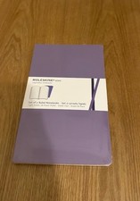 Image of Moleskine Volant Notebook Set,  Ruled, Purple/Dark Purple, Soft Cover (13x21 CM)