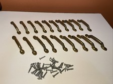 Vintage Amerock Brass Drawer Pulls 1300-1 Set Of 19 Cabinet Handles Used