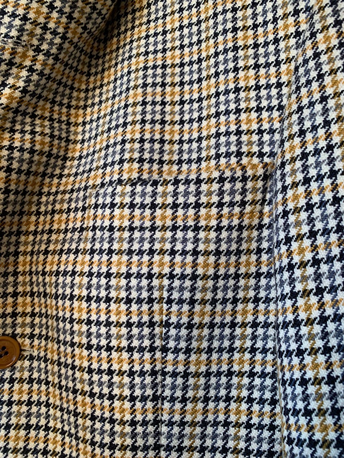 Vintage Hugo Boss Wool & Cashmere houndstooth classic jacket blazer 38R 38S thumbnail 12