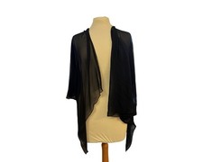 Kirsten Krog Black Chiffon Jacket Size 18 Brand New With Tags On