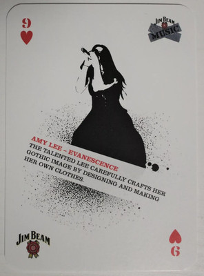 AMY LEE - Evanescence - Single Playing Card Jim Beam Music 2006