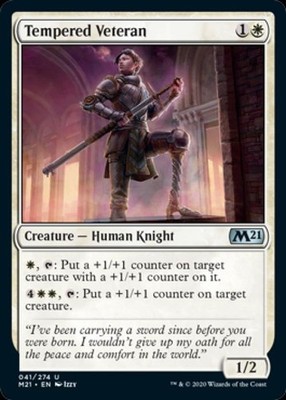 Tempered Veteran - M21 MTG - Light Play