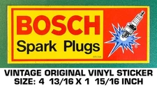BOSCH SPARK PLUGS - VINTAGE ORIGINAL VINYL DECAL STICKER - AUTOMOTIVE - RACING