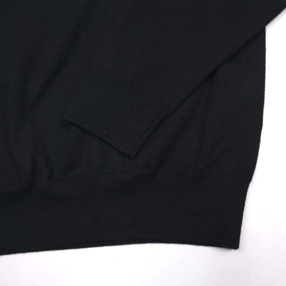 $148 Polo Ralph Lauren Negro Lavable Lana Cuello Alto Suéter Para Hombres Talla Pequeña Foto 4 de 4