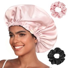 Bonnet Sleeping for Women Satin Hair Bonnet, Anti Frizz Silk Sleep Cap Women-...