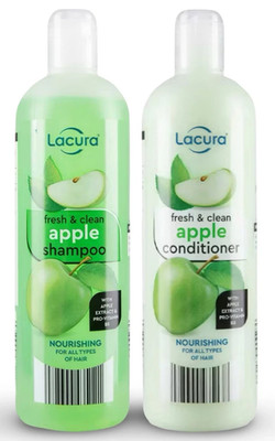 Lacura Apfel Shampoo & Conditioner Set je 500ml | Fresh Clean Pflegend