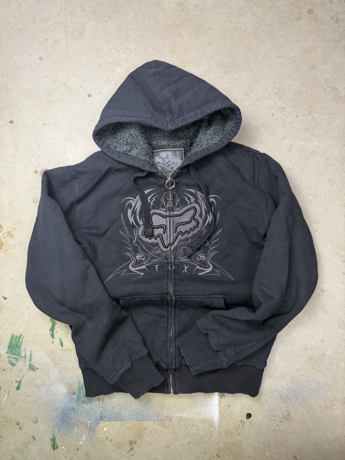 Vintage Hoodie Fox Racing sasquatch Spell Out embroidered Logo Big Y2K